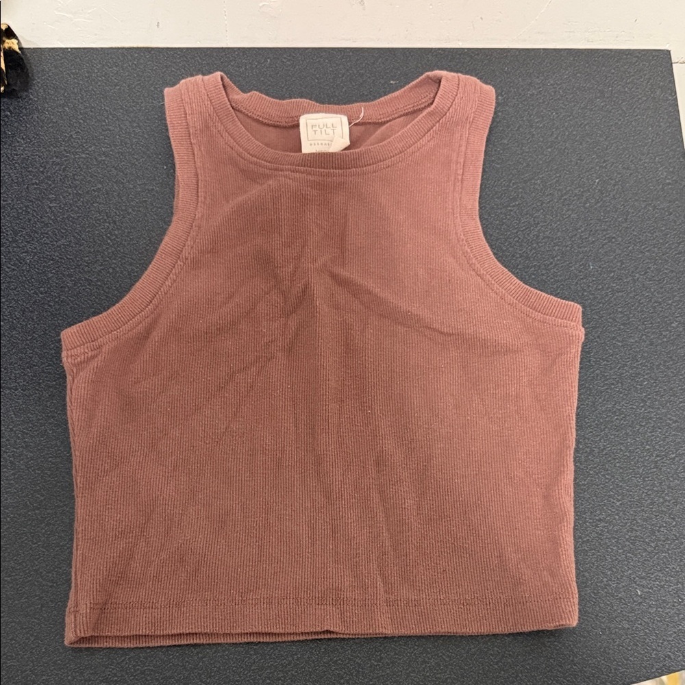 Full Tilt Mauve Ribbed Tank Top